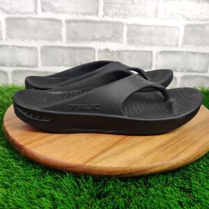 Telic Energy Flip Flop Mens Size 12 Black Slip On Waterproof Sandals Cushion